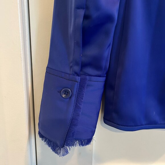 *NWT* Proenza Schouler White Label Blue Fronge Blouse size 2 - Picture 6 of 9
